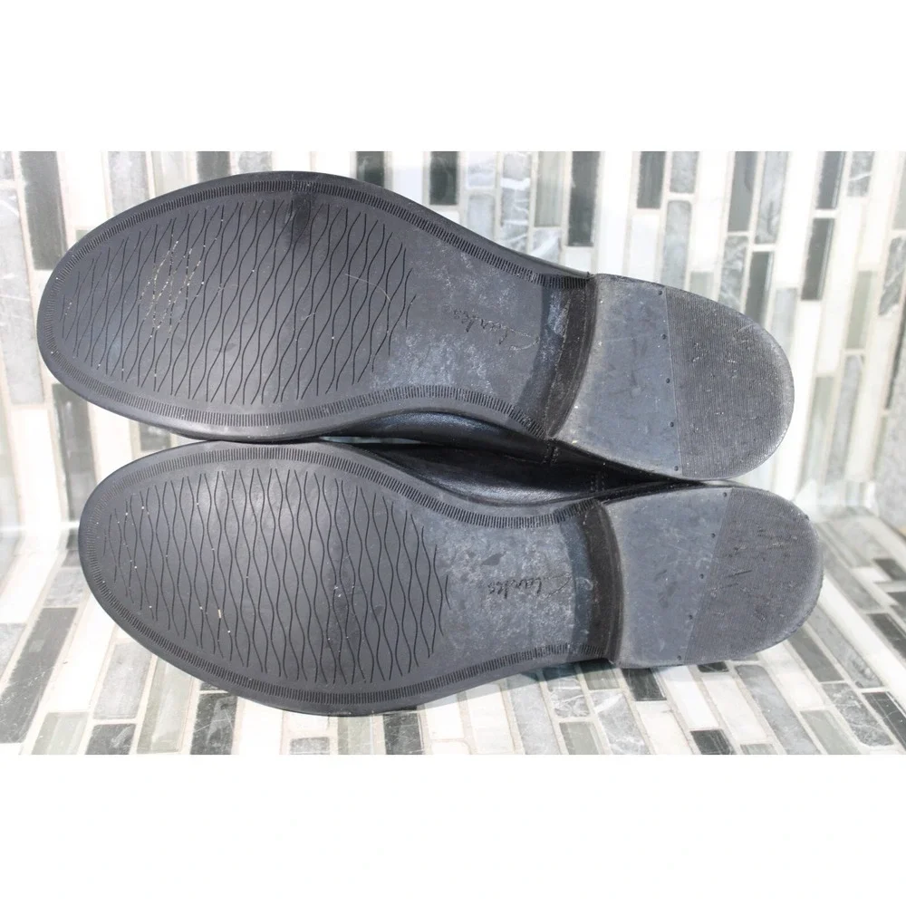 Clarks Pita Sedona 26111575 Womens Black Leather Slip On‎ Chelsea Boots Size 8